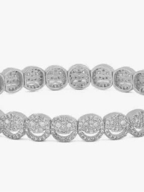 Liz Gozlan Pave’ smiley face tennis bracelet